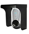 Heavy Duty Galvanized Steel EV Charger Rain Canopy Weatherproof Sun Shade with charging port detail.