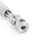 Close-up of Top Tier Stainless Steel Drive Shafts For 1/18 Scale RC Upgrades showing D-shaped spline and joint detail.