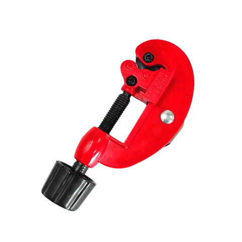 Ergonomic Pipe Cutter 3-28mm Tubing Cutter for Metal aluminum stainless steel, red heavy duty hand tool with anti-slip grip.