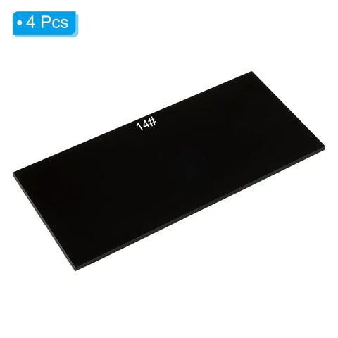 Premium Kickass Welding Lens Shade 14 Replacement Glasses Hardened Filter Plates 4 pieces black glass filter plates for helmets.