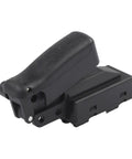 Pro Level Self Locking Trigger Switch Replacement For BGV 2122 004 Angle Grinder And Polisher Heavy Duty. Black plastic design.
