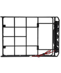 Premium Quality Heavy Duty Metal Roof Rack And Luggage Tray Kit For Twelfth Scale RC Whips top view with integrated cab light.