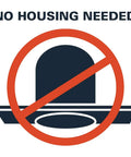 Diagram showing no housing needed for Six Inch Canless Ultra Thin LED Recessed Wafer Light Cranks Out 900 Lumens, Five Color Temperatures