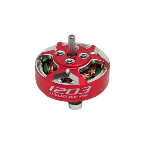 Red 1203 motor with 11500KV for 2S-3S FPV drones, part of the Dope Outrunner Brushless Motors For 2S To 3S RC FPV Drones