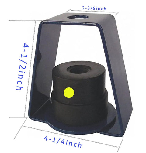 Heavy Duty Ceiling Hanger Vibration Isolator With Thick Natural Rubber, 4-1/2in tall design for stabilizing heavy gear.
