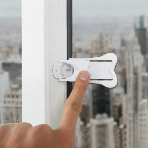 6 Pack Childproof Cabinet Locks For Home Use Easy Install Sliding Window Safety Latches Durable ABS Design For Doors And Cabinets No Key Needed