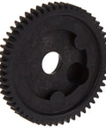 Close-up of 55T 48P Spur Gear Replacement Part For RC Cars And Trucks Upgrade High Quality Precision Gear in black material.