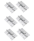 Set Of Six Self Closing Spring Door Hinges Heavy Duty 4 Inch Spring Loaded Door Hardware For Home Office Or Garage Durable Quiet Operation