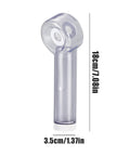 Heavy Duty Drill Dust Catcher Plus Saw Bit Attachment For Zero Hassle Workshop Cleanup measuring 18cm, clear plastic vacuum attachment.