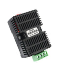 Indoor Din Rail Smoke Detector Transmitter With RS485 Link And Dual Thermal Infrared Sensors That Are Hella Reliable For Quick Wall Mount Setups On Commercial Fire Safety Grids Today, black housing with connectors.