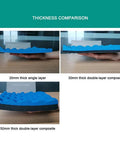 Thickness comparison of High Density Egg Crate Acoustic Foam Roll With Self Adhesive Backing in 20mm, 30mm, and 50mm sizes.
