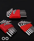 Heavy Duty Chrome Vanadium Hex Key Set That Slaps! Get The Perfect Fit For Tight Gaps With This Insane L-Shape Wrench Kit 11-piece red holder