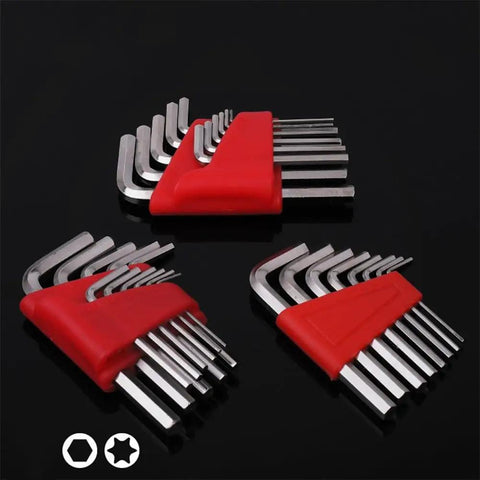 Heavy Duty Chrome Vanadium Hex Key Set That Slaps! Get The Perfect Fit For Tight Gaps With This Insane L-Shape Wrench Kit 11-piece red holder
