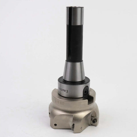 R8 Face Mill 80mm 90 Degree Cutter With Four Slot Pro Grade High Efficiency Multiedge Milling Arbor 7/16-20UNF Thread Shank