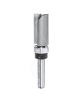Pro Grade Carbide Tipped Flush Trim Plunge Router Bit Half Inch Diameter One Inch Cutting Height One Quarter Inch Shank Two Flutes