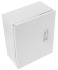 Beefy Outdoor Wall Mounted Metal Electrical Junction Box Weatherproof Control Panel Enclosure 250x300x140mm, white cabinet