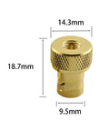 Dimensions of gold-plated SMA Male to BNC Female RF Coaxial Adapter shown at 14.3x18.7x9.5mm, 2 Pack SMA Male To BNC Female RF Coaxial Adapters