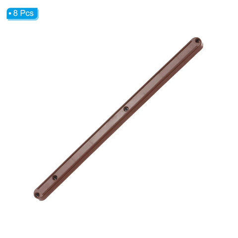 Hella Smooth 12 Inch Drawer Slides 8 Pack Plastic Guide Rails Side Mounted showing a single brown plastic guide rail.