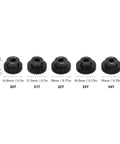 Five Piece RC Pinion Gear Set For 1 To 10 Scale Cars, 48DP 5.0mm Pinions In 30T 31T 32T 33T 34T, showing all five gears