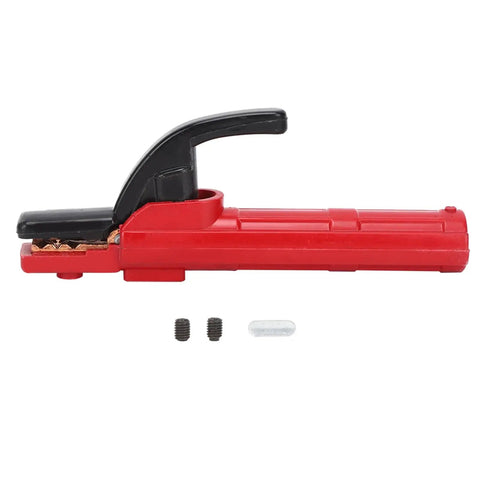 Rugged Insulated Copper Welding Electrode Holder With 360 Degree Heat Handle For One Eighth And Three Sixteenth Inch Rods side view