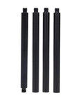 Heavy Duty Black Industrial Connector Lamp Post Kit 40cm Rod Tube Shaft With 1/4 Threaded Ends For Secure DIY Craft Rebuilding and Solid Metal Assembly Fit.