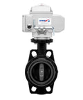 12 Inch Wafer Butterfly Valve With 24V DC Sealed Electric Actuator For Water Air Flow Control Precision UPVC Body IP67 Certified