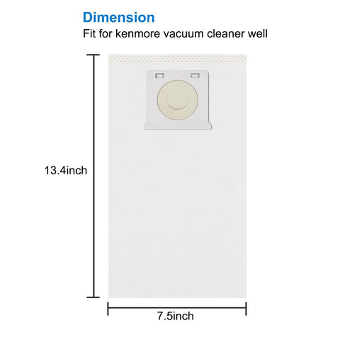 IB600 Vacuum Bags For Intuition Upright Bagged Vacuum Lift-Up Cleaner 6 Pack Compatible With BU4050 BU4022 BU4020 BU4018 size
