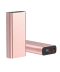 DIY Custom Polymer Battery Charging Case For Two 1260110 Cells Offering Hella Fast 22.5W PD with sleek rose gold aluminum finish.