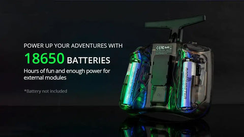 Grab And Go Pocket Remote Controller With Hall Gimbal And EdgeTX Firmware, battery compartment with foldable antenna and LED light
