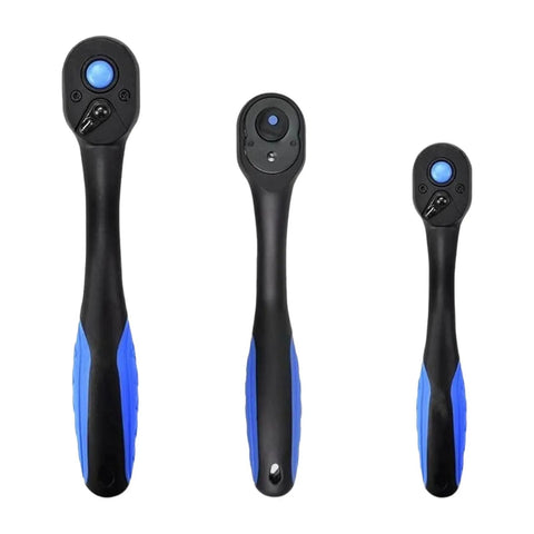 Heavy Duty 3 Piece Ratcheting Wrench Set With 72 Tooth Precision Gears And Badass Ergonomic Handles Built From Heat Treated Alloy So You Can Beat Stubborn Bolts Without Cracking Your Knuckles