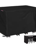 Outdoor Bar Height Table Cover Waterproof 60 Inch Long Rectangular Patio Furniture Cover For Tall Bar Tables And Outdoor Dining Sets Heavy Duty 600D Oxford PU Back Fabric 100 Percent Waterproof.