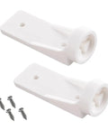 RV Freezer Door Hinge Plate Replacement For 2002244008 And 330019, heavy-duty white plates with screws, 2-pack