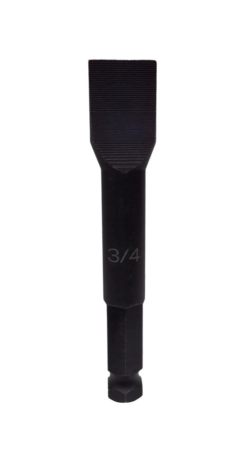 Slotted Screwdriver And Drag Link Socket For Auto Repair And DIY Projects Three Quarter Inch Tip And Seven Sixteenth Inch Hex Shank Heat Treated Chrome Moly Alloy Steel Durable Bit Socket With Lifetime Warranty, 3/4 in