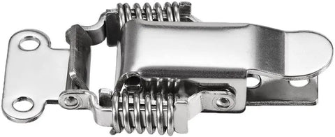Beefy Stainless Steel Toggle Latch Clamp With Compression Spring, 95mm Long, draw style, 2mm hook, 37mm reach, 201 grade steel