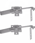 Built Tough 2 Pack Zinc Barn Door Jamb Latch With Hook 7 Inch Cam Latch For Sliding Doors, heavy-duty galvanized steel latches.