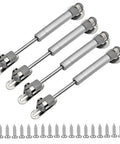 30N 6 Inch Gas Struts Lift Supports for Cabinets Toy Boxes Chests and Tool Boxes Soft Open Lid Hinges Gas Springs Silver 4 Pack