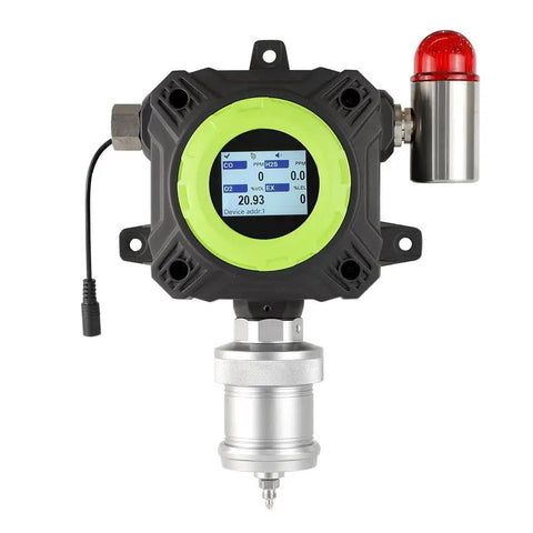 Durable Fixed Ethylene C2H4 Gas Detector Industrial Monitor with 2.4 inch color display and audio visual alarms for safety tracking.