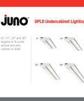 Swivel LED Undercabinet Light, 30 Inch White, 90CRI, Switchable 3000K 3500K 4000K Color Temperature options shown in various sizes