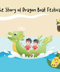 Dragon Boat Festival Kid Storybook A Fun Easy Read For Young Fans As They Learn About Qu Yuan Dragon Boats Zongzi And Festival Traditions With Bright Illustrations And Simple Text cover art featuring two kids rowing a dragon boat.