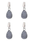 4 Pack Tablecloth Weights Hangers Stone And Metal Drop Weights Clips For Outdoor Picnics And Banquets Heavy Table Cover Clips To Prevent Slippage Gray.