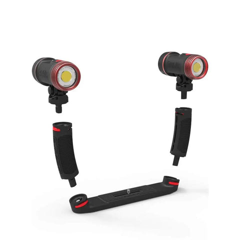 Sea Dragon Duo 5000F Set Pro Grade Underwater Lighting Kit With 2500 Lumen LED And 90 CRI 120 Degree Beam 60 Minute Run Time Expandable Rig