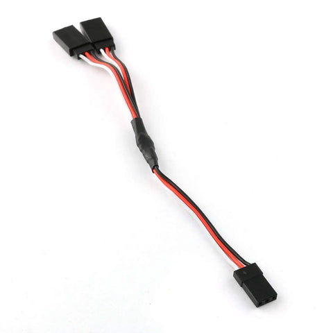 Y Style 3 Pin Servo Extension Cable 150mm 1 Male To 2 Female Splitter For RC setups, shown on white background.