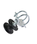 Sliding Gate Rollers Cantilever Gate Rollers Nylon Gate Rollers for 4 Inch Round Posts, close-up of nylon rollers and bracket.