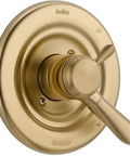 Lahara 17 Series Dual Function Shower Trim Kit in Champagne Bronze Finish, sleek modern design with lever handle, no valve included
