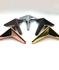Heavy Iron Sofa Legs Set Of 4 For Couch Bed Ottoman Coffee Table And Cupboard Diamond Triangle Design Rubber Pad Non Slip