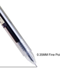 Gel Ink Pen Japanese Style Rollerball Set With Liquid Ink Quick Drying 0.35mm Ultra Fine Point Black Ink 12 Pack For Office School Art And Crafts