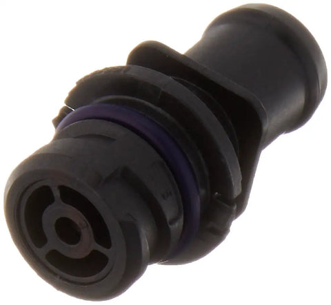 Rock Solid Positive Crankcase Ventilation Valve To Keep Your Sweet Ride Rolling Crisp EV243 Dope Auto Part For Quick Engine Grease Cleanup close-up of black PCV valve with purple seal.