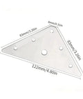 Heavy Duty Stainless Steel Angle Brackets 3 Sets Easy Install Corner Mounts For Shelving And Furniture DIY Projects Durable Corrosion Resistant Steel 90 Degree Brackets For Strong Reliable Support diagram showing dimensions