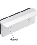 Rock Solid Magnetic Vise Jaws With Grippy Rubber Pads For Dead Tight Clamping On 3 Inch Bench Vises Awesome For Real Woodworking Diy Jobs And Snappy Plumbing Tweaks Includes A Smooth 2 Pair Set magnet view with rubber padding.