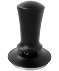 Heavyweight Black Fifty Eight Millimeter Espresso Tamper Locks Tight To Any Standard Portafilter with calibrated markings.